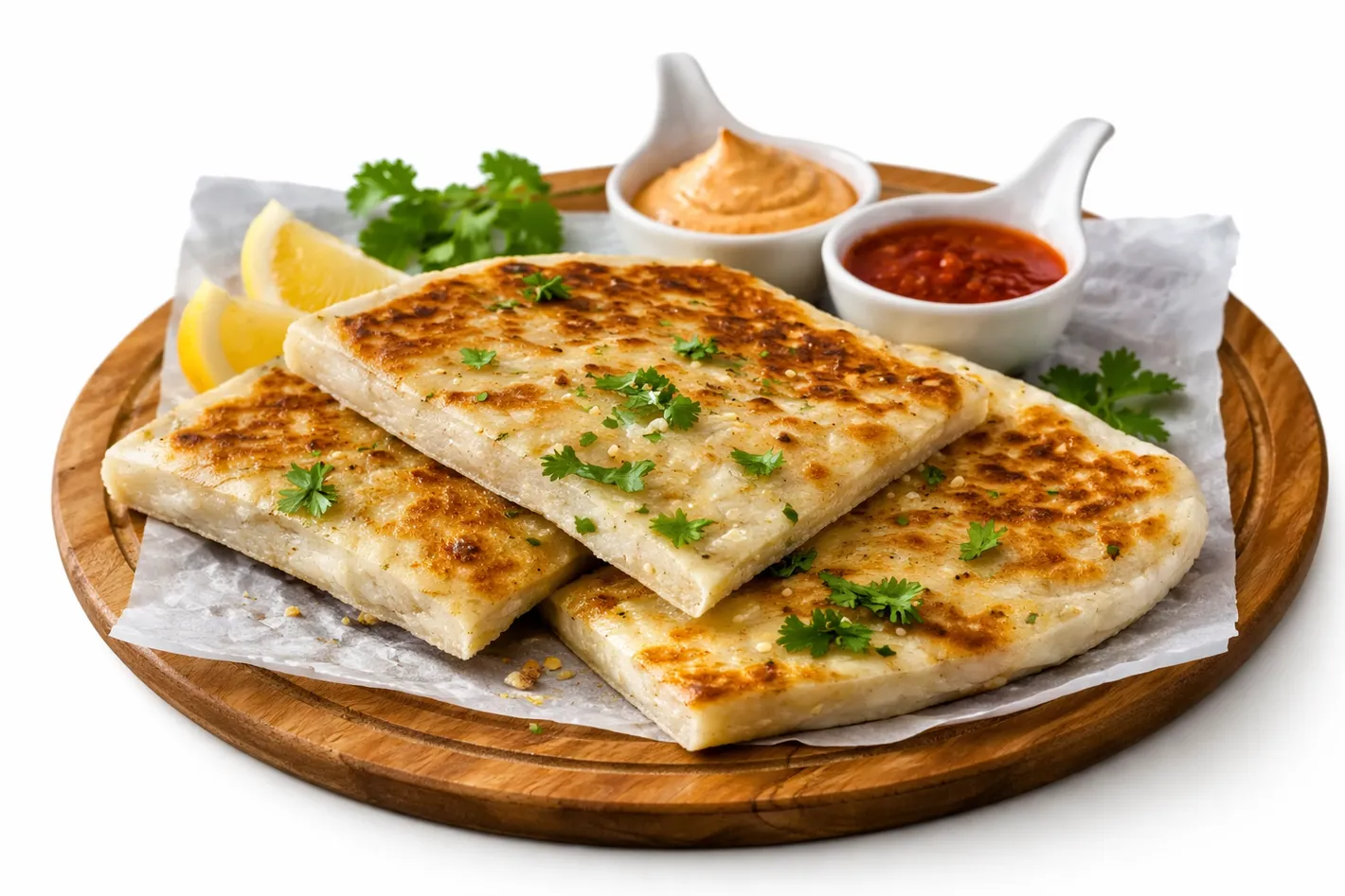 Naan bread and Indian breads at The Farmer's Cuisine Winnipeg